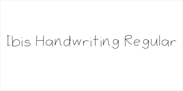 Ibis Handwriting Regular Logo