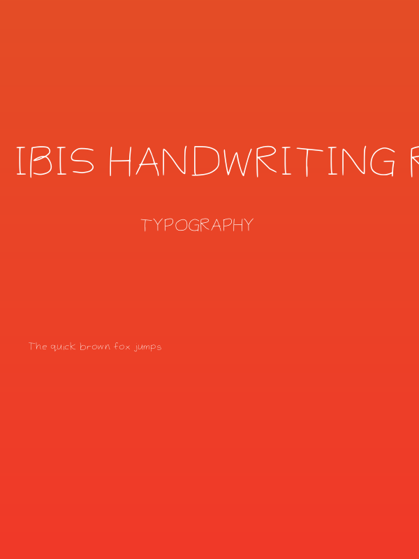 Ibis Handwriting Regular Poster