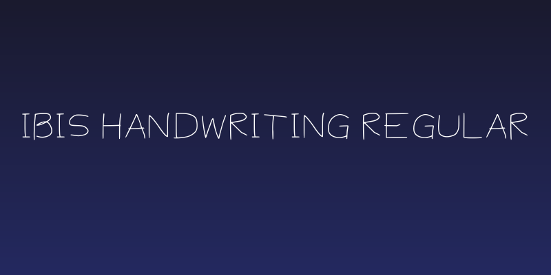 Ibis Handwriting Regular Social Header