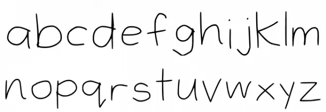 Ibis Handwriting Regular 字体 小写