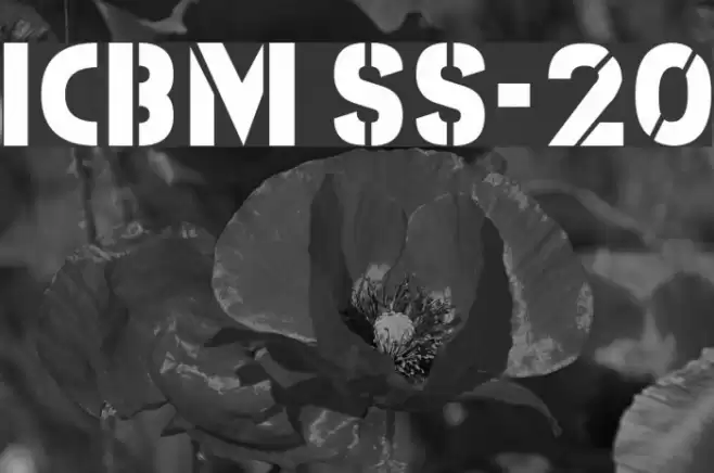 ICBM SS-20 Font examples