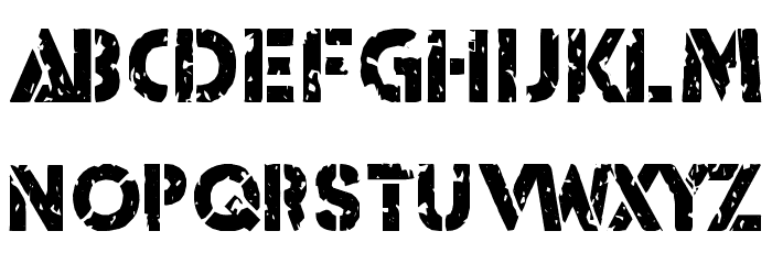 ICBM SS-25 Font LOWERCASE
