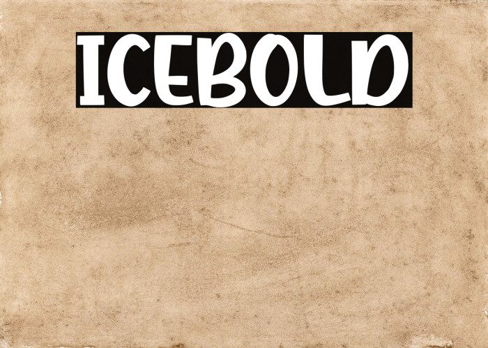 ICEBOLD Font examples