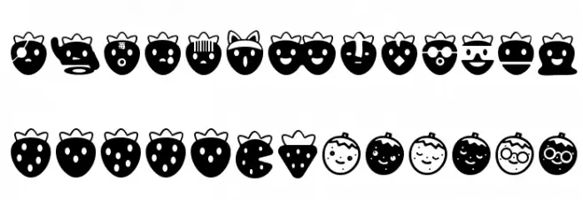 ICHIGOCharacter Schriftart Groß