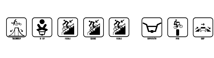ICONO BMX  フリーフォントのダウンロード