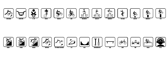 ICONO BMX Font LOWERCASE