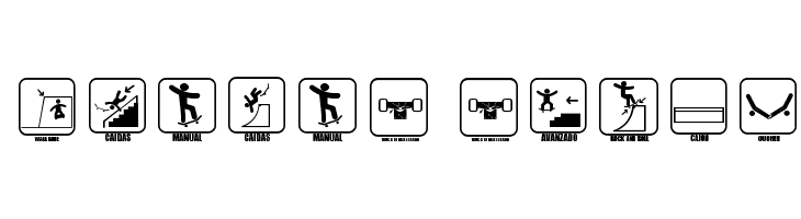 ICONOS SKATE  フリーフォントのダウンロード
