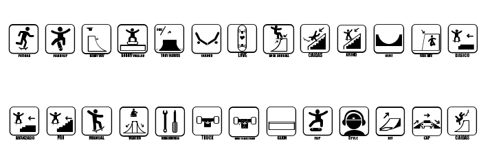 ICONOS SKATE Font LOWERCASE