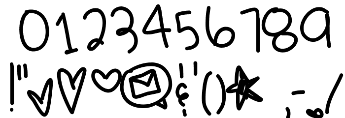 ICantStopThinkinOfYou Font OTHER CHARS