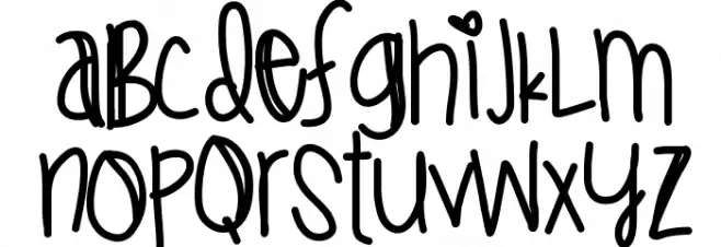 ICantStopThinkinOfYou Schriftart Groß