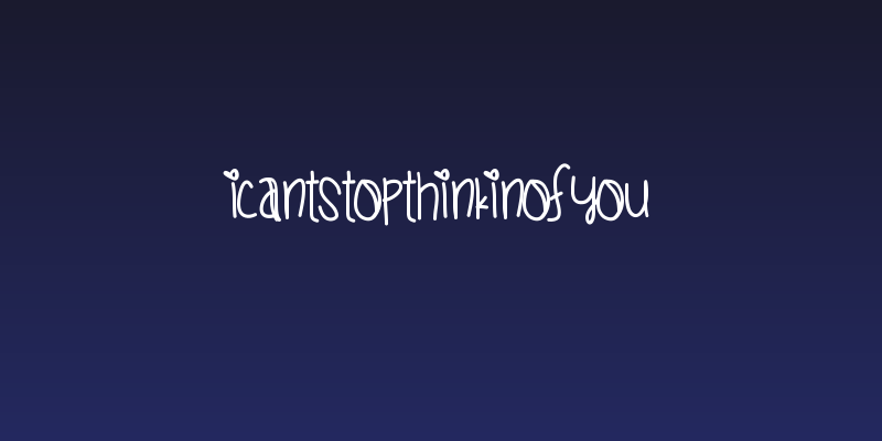 ICantStopThinkinOfYou Social Header