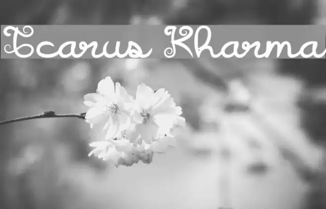 Icarus Kharma Font examples