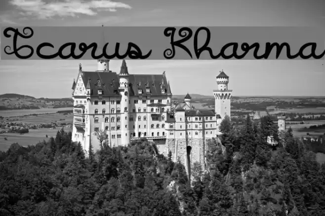 Icarus Kharma Font examples