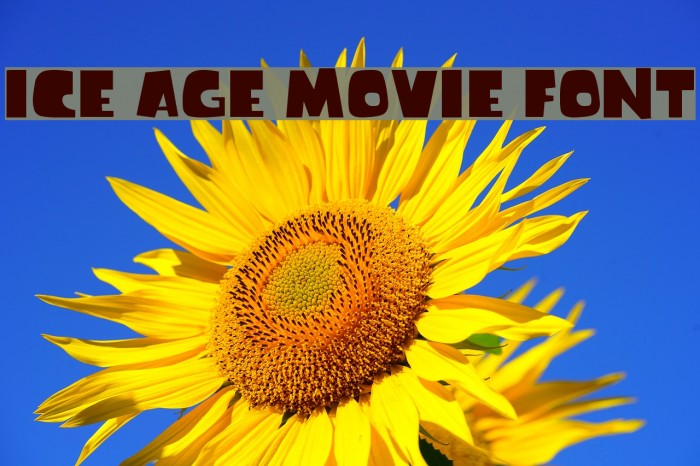 Ice Age Movie Font フォント examples