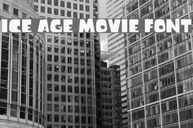 Ice Age Movie Font Font examples