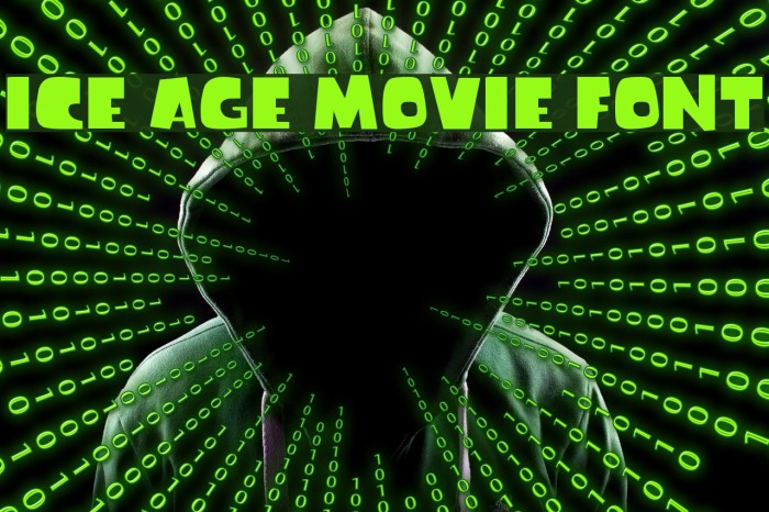 Ice Age Movie Font フォント examples
