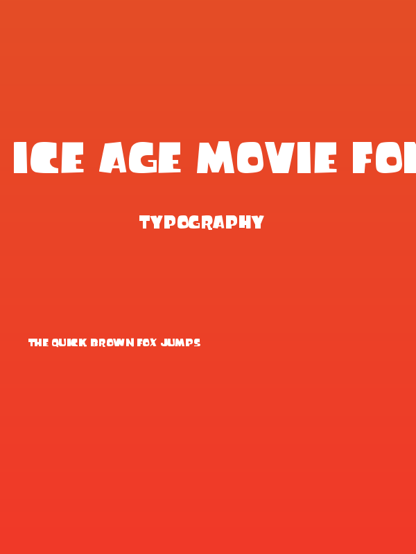 Ice Age Movie Font Poster