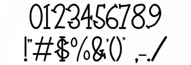 Ice Cream Cake Font OTHER CHARS