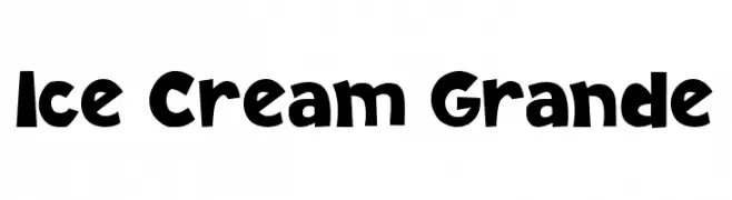 Ice Cream Grande  Frei Schriftart Herunterladen