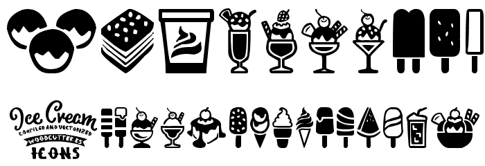 Ice Cream Icons Font OTHER CHARS