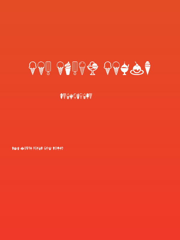 Ice Cream Icons Poster