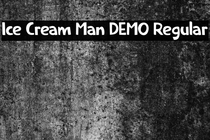 Ice Cream Man DEMO Regular Font examples