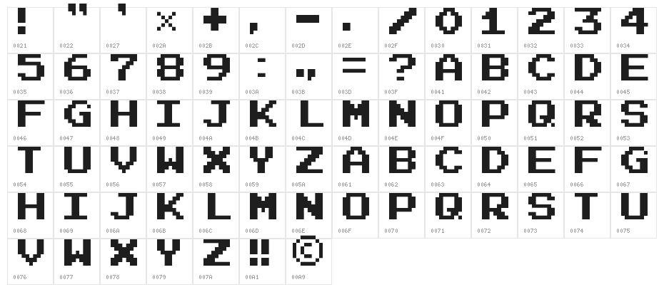 Ice Hockey Regular Character Map