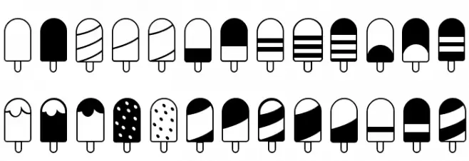 Ice Lolly Ding フォント 大文字