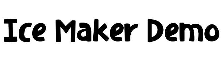 Ice Maker Demo  नि: शुल्क फ़ॉन्ट्स डाउनलोड