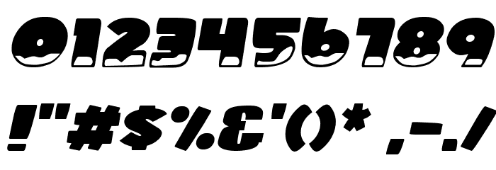 Ice Man Italic Font OTHER CHARS