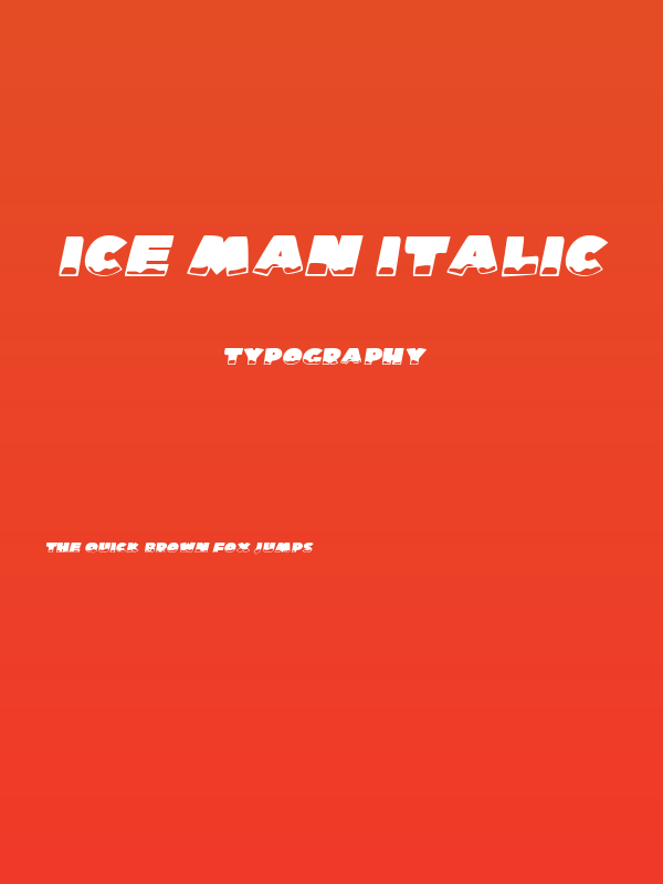 Ice Man Italic Poster