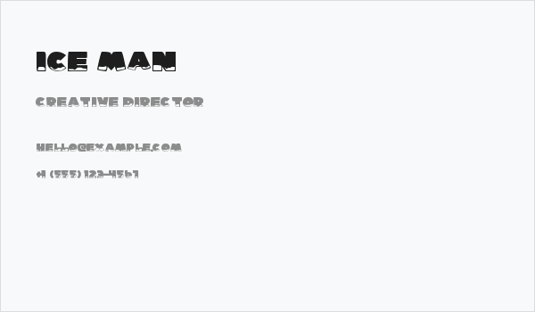 Ice Man Business Card