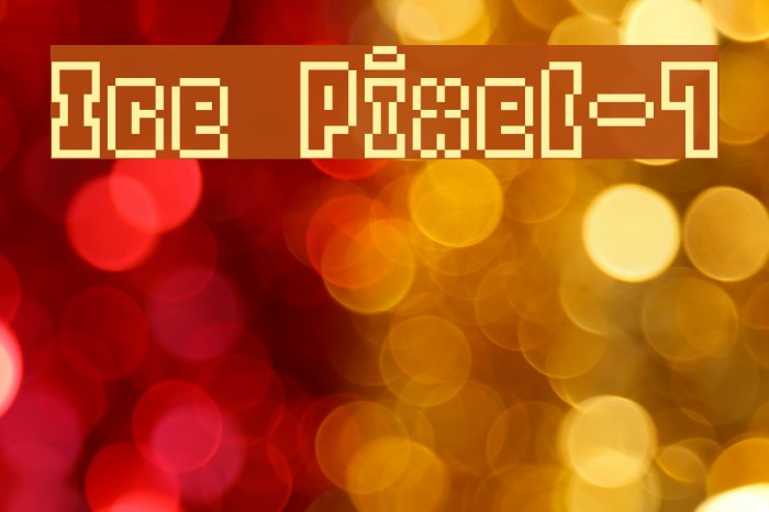 Ice Pixel-7 Font examples