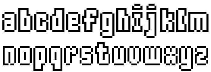 Ice Pixel-7 Font LOWERCASE