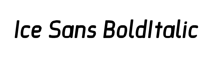 Ice Sans BoldItalic Font