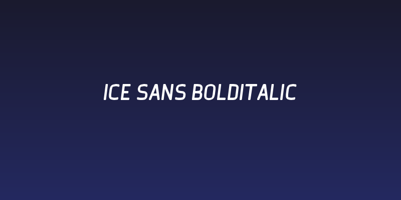 Ice Sans BoldItalic Social Header