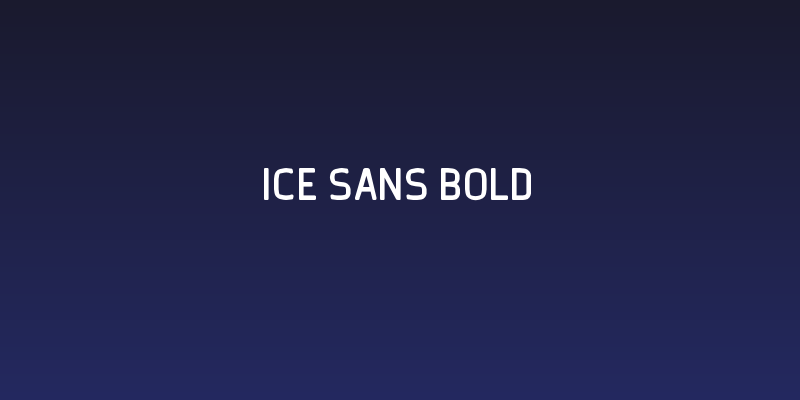 Ice Sans Bold Social Header