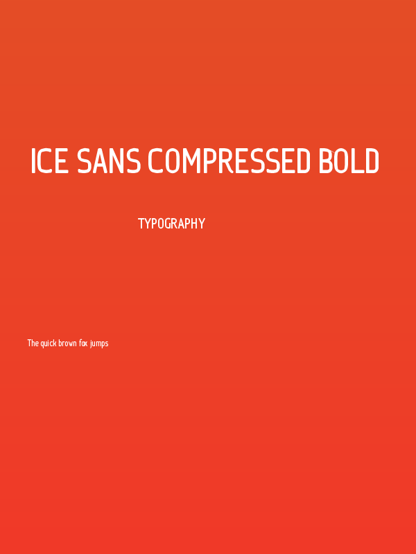 Ice Sans Compressed Bold Poster