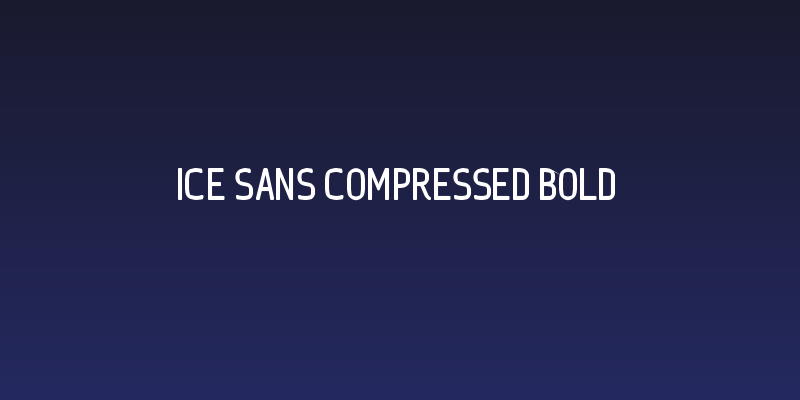 Ice Sans Compressed Bold Social Header