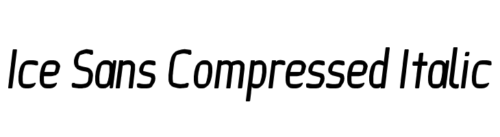 Ice Sans Compressed Italic Font