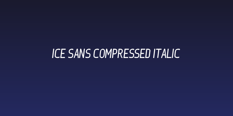Ice Sans Compressed Italic Social Header