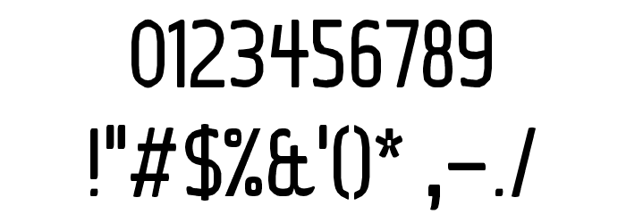 Ice Sans Compressed Regular Font OTHER CHARS