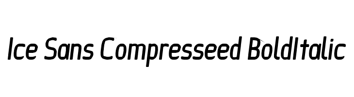Ice Sans Compresseed BoldItalic Font