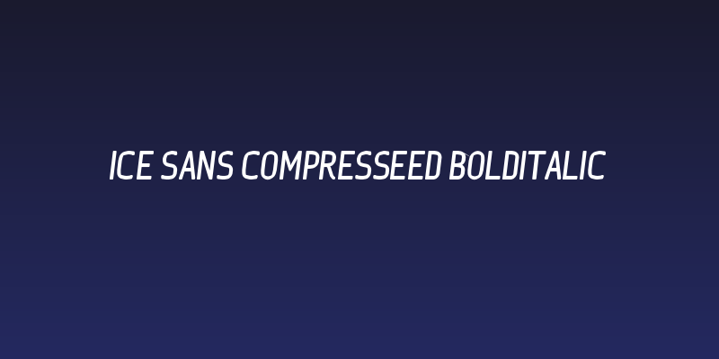 Ice Sans Compresseed BoldItalic Social Header