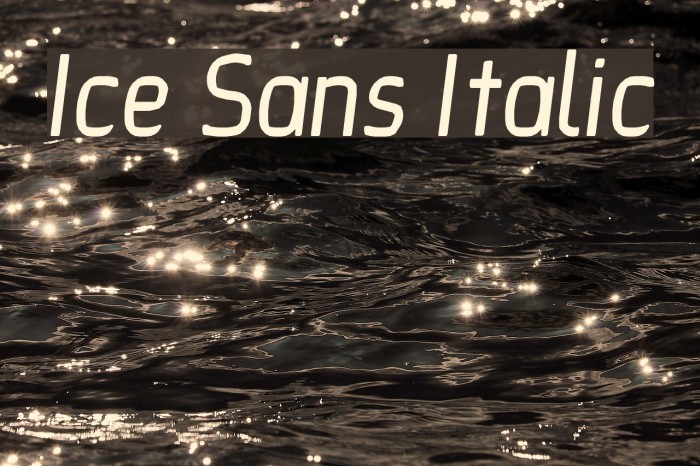 Ice Sans Italic Font examples