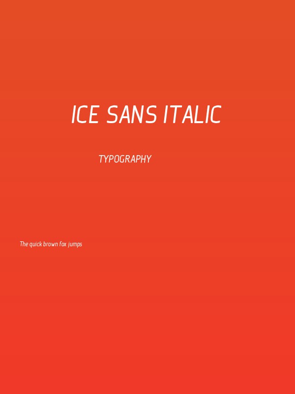 Ice Sans Italic Poster