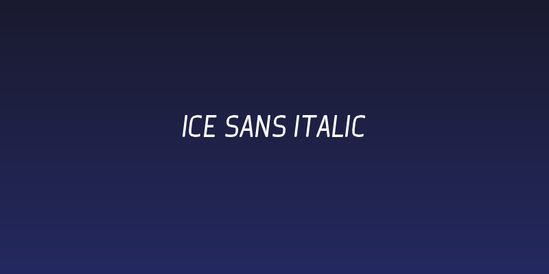 Ice Sans Italic Social Header