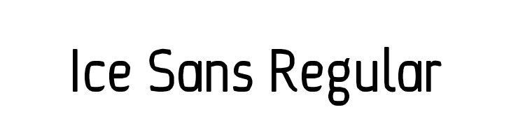 Ice Sans Regular Font