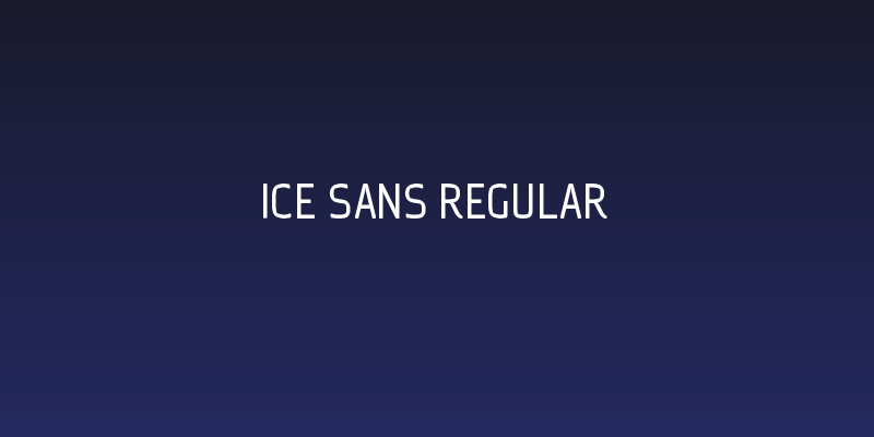 Ice Sans Regular Social Header