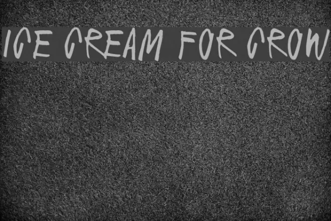 Ice cream for crow Font examples